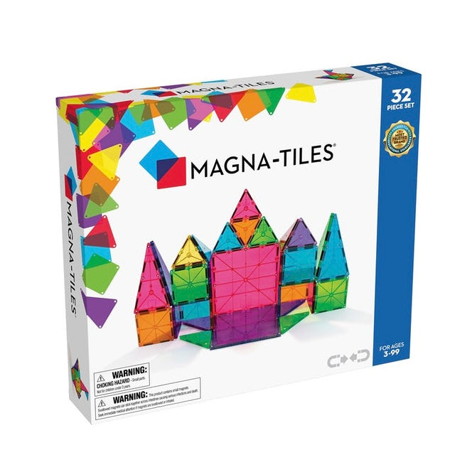 MAGNA-TILES® Magnetic Tiles | 32 Piece Classic Set