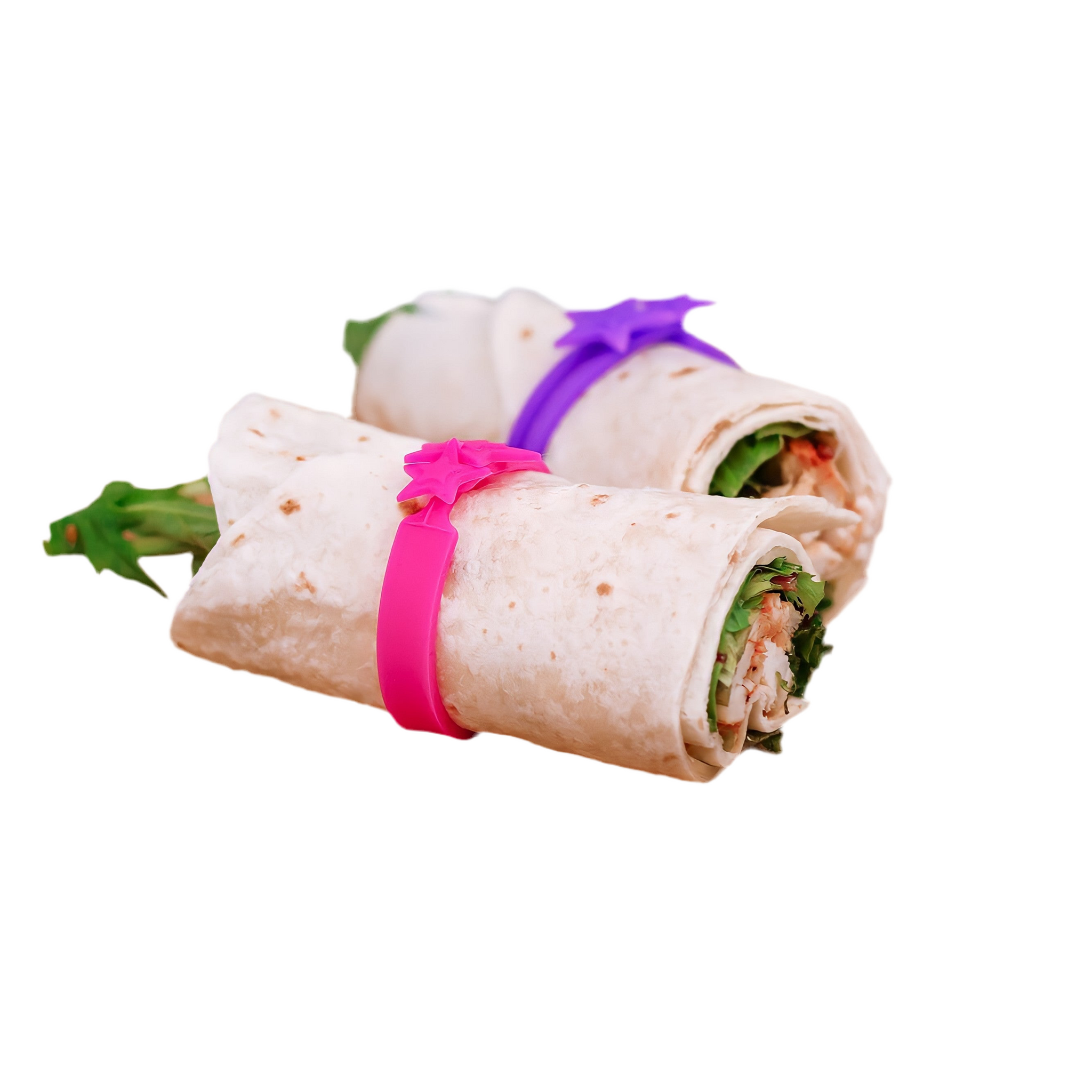 Lunch Punch Silicone Wrap Bands | Pink