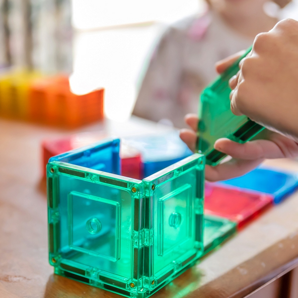 Learn & Grow Toys Magnetic Tiles | 36 Piece Small Square Set