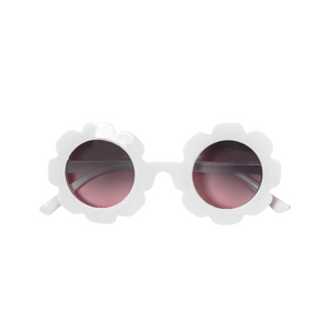 Flower UV 400 Sunglasses | White