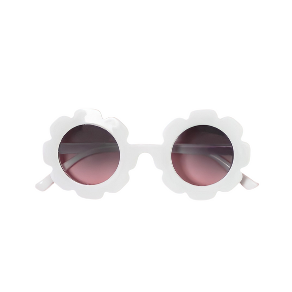 Flower UV 400 Sunglasses | White