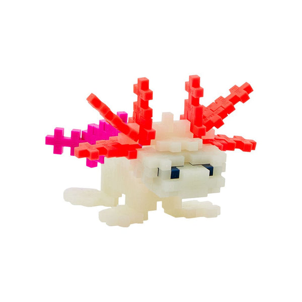 Plus-Plus Glow in the Dark Axolotl Tube | 100 Pieces