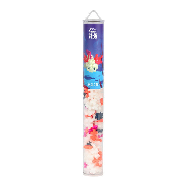 Plus-Plus Glow in the Dark Axolotl Tube | 100 Pieces